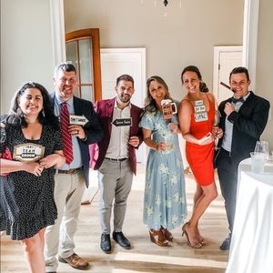 Blue floral dress worn once